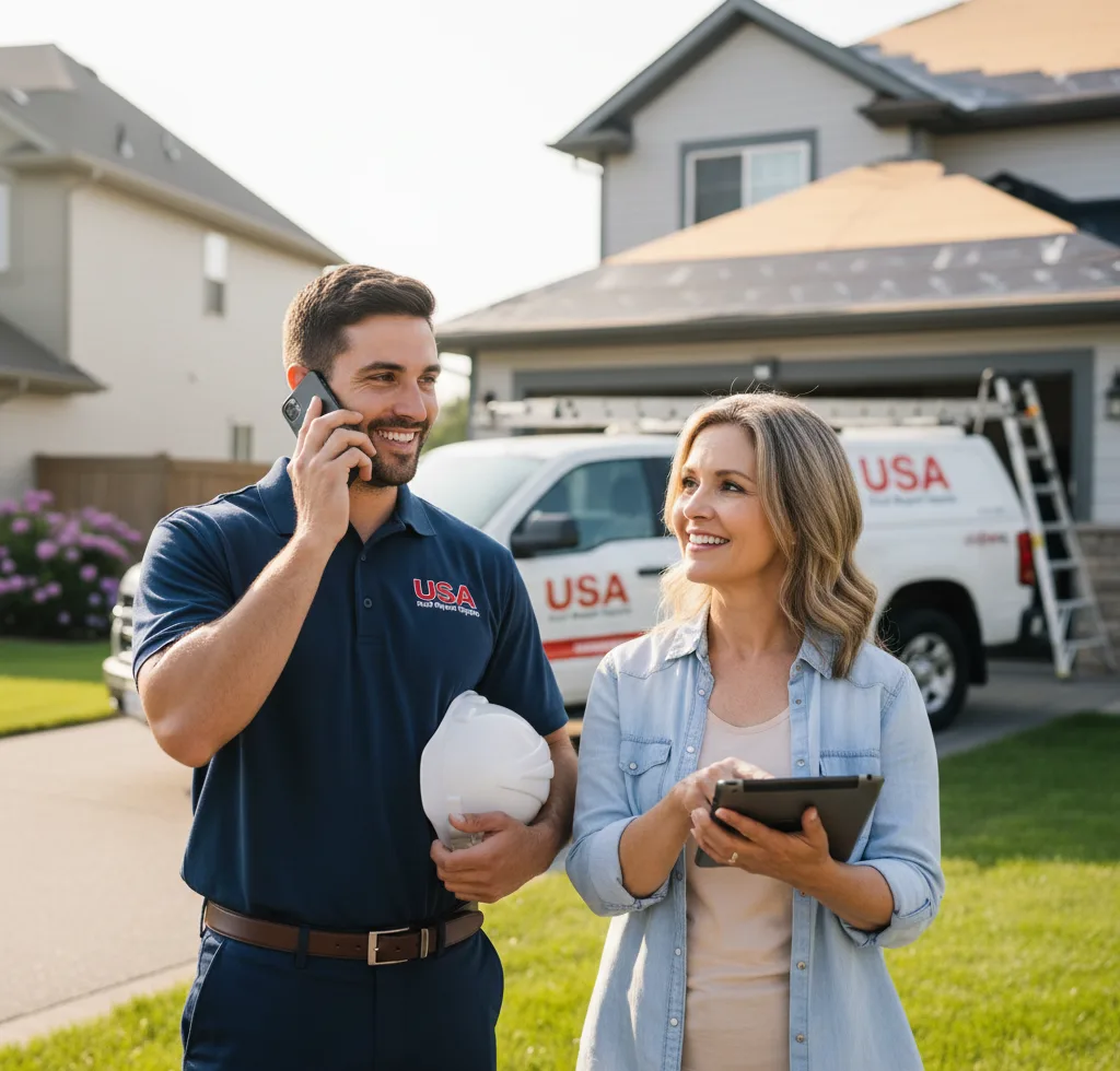USA Roof Repair Experts customer support in Farmersburg